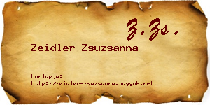 Zeidler Zsuzsanna névjegykártya