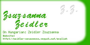 zsuzsanna zeidler business card